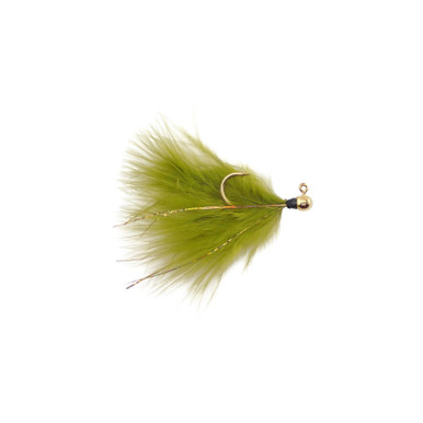 Voodoo Custom Tackle Marabou Jig Gold Olive 1/16oz