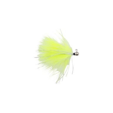 Voodoo Custom Tackle Marabou Jig Nickel Chartreuse White 1/32oz