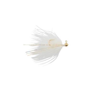 Voodoo Custom Tackle Marabou Jig Gold White 1/32oz