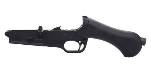 FiteLite, SCR Raider, Lower Receiver, Semi-automatic, Anodized Finish, Black, Includes Bolt Carrier (No Bolt or Firing Pin), Black Polymer Grip