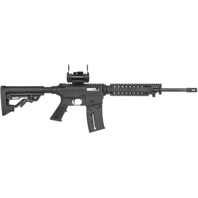 Mossberg 37234 715 Tactical Full Size 22 LR 25+1 16.25" Blued Steel Barrel, Black Picatinny Rail Receiver, Black A2 Adjustable Synthetic Stock, Black Polymer Grip, Red Dot 30mm, Right Hand