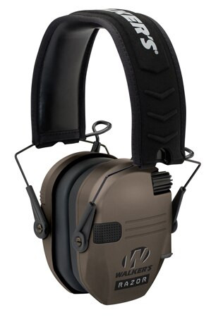 Walkers Game Ear Razor Slim Shooter Folding Earmuff 23 dB Flat Dark Earth