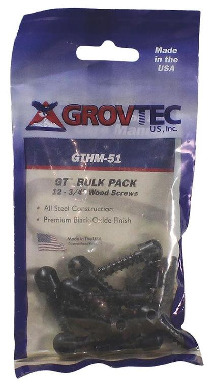 Grovtec Wood Screw Swivel Studs 0.75" 12-Pack Black