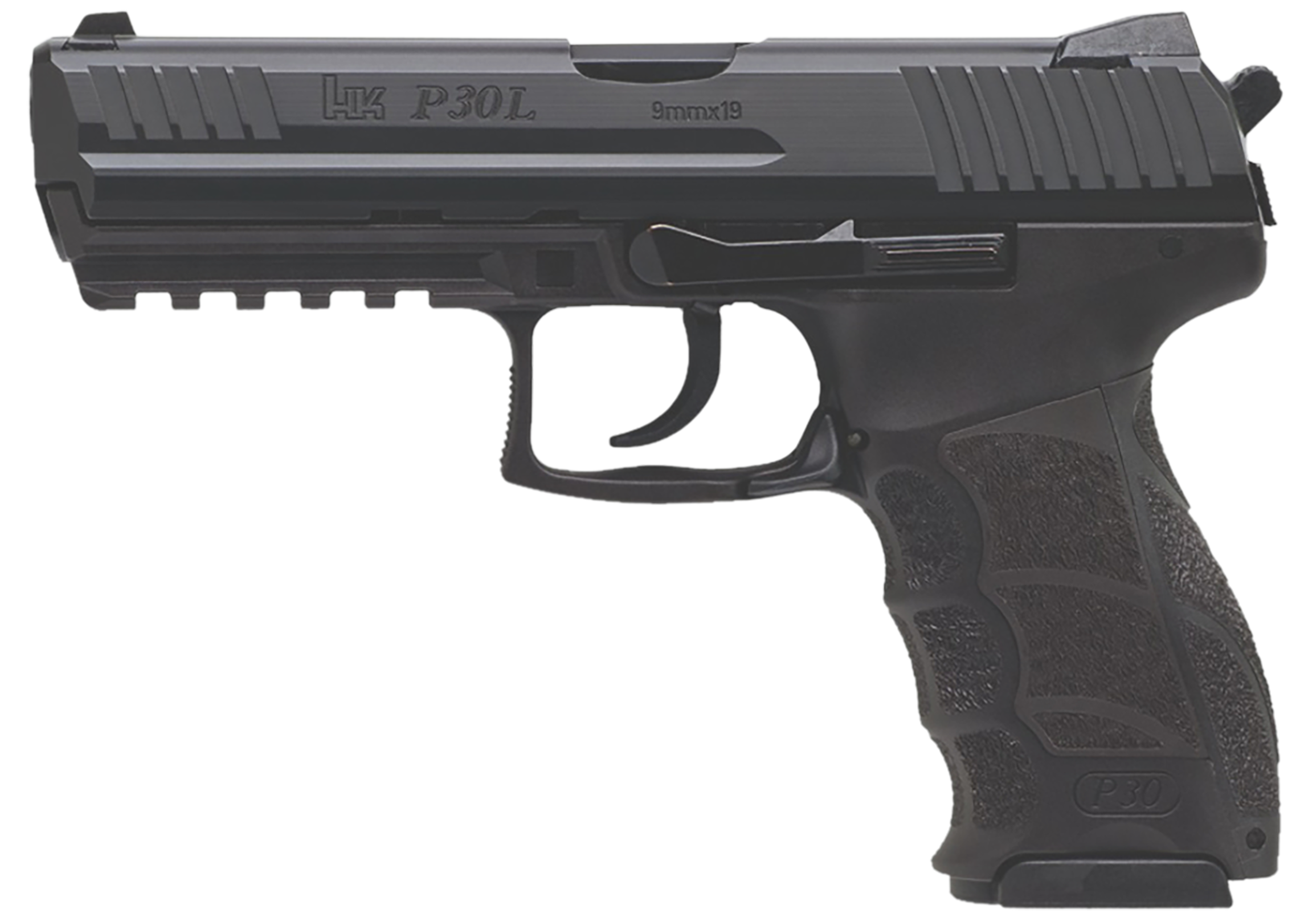 Heckler & Koch P30L V3 Pistol 81001092, 9mm Luger, 4.45in, Black Interchangeable Backstrap, Black Finish, 20 Rds