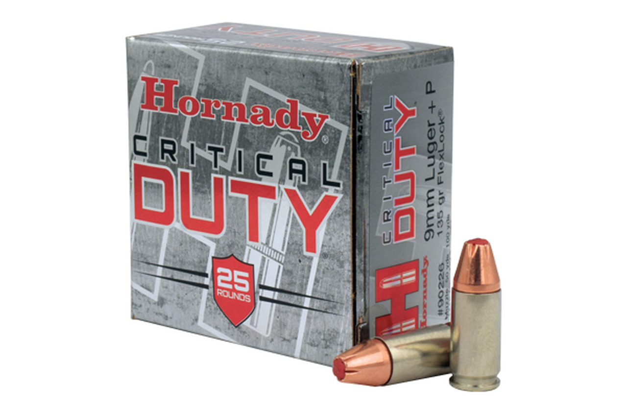 Hornady Critical Duty 9MM Luger +P 135gr. FlexLock Critical Duty 25rd Box #90226