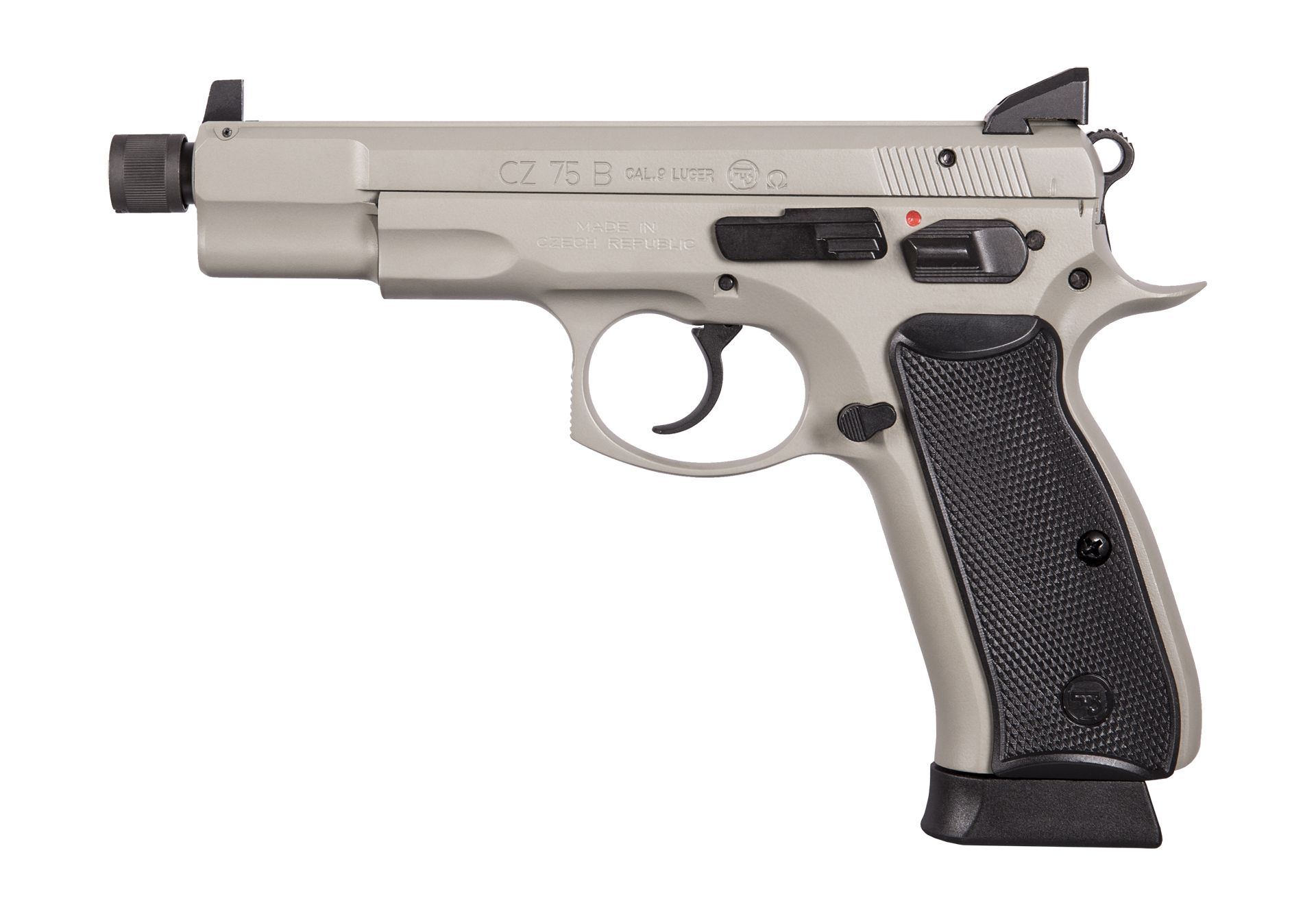 CZ 75B Omega 9mm Urban Gray w/Night Sights & Threaded Barrel Semi-Automatic Pistol #91235