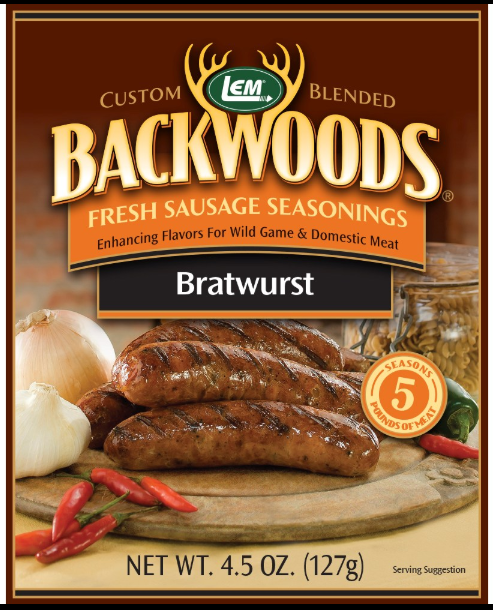 LEM Backwoods Bratwurst Fresh Sausage Seasoning 4.5oz. #9389