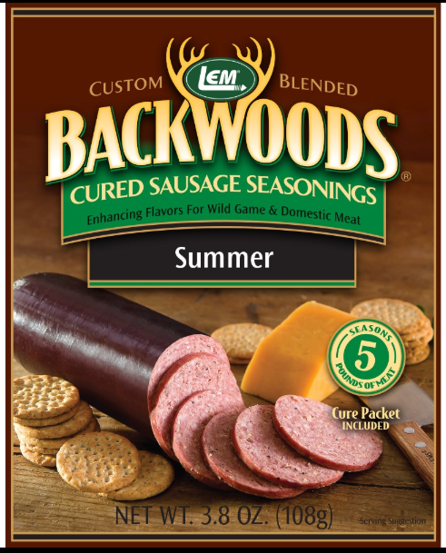 LEM Backwoods Summer Sausage Cured Sausage Seasoning 3.8oz. #9508