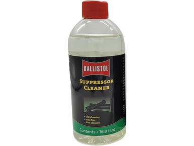 Ballistol Suppressor Cleaner - 16.9 fl oz Bottle, Include Rubber Cork Kit