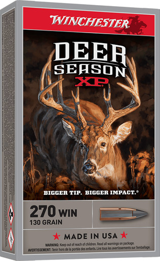 Winchester Ammo X270DS Deer Season XP 270Win 130gr Extreme Point - 20 Rounds Per Box
