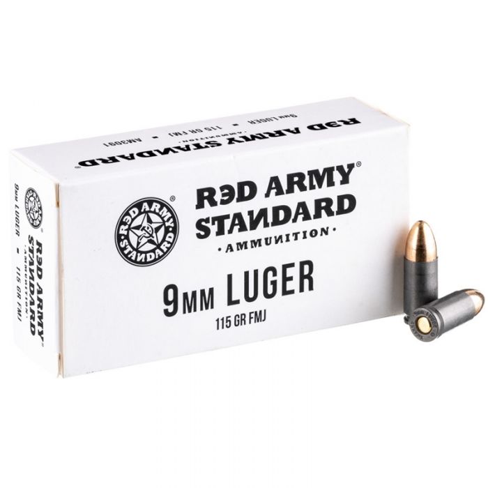 Red Army Standard 9mm Luger 115gr. FMJ 1000rd Case #AM3091-CS