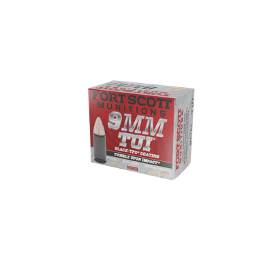 Fort Scott Munitions TPD-9 TUI 9mm Luger 115 gr Solid Copper Spun - Black-TPD Coated Casing, 20 Rounds per Box