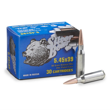 Silver Bear 308 Win Ammunition A308FMJN 145 Grain Full Metal Jacket 20 Rounds