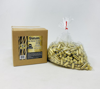 American Cowboy 9mm Luger Ammunition ACA9MM115 115 Grain Full Metal Jacket 500 Rounds