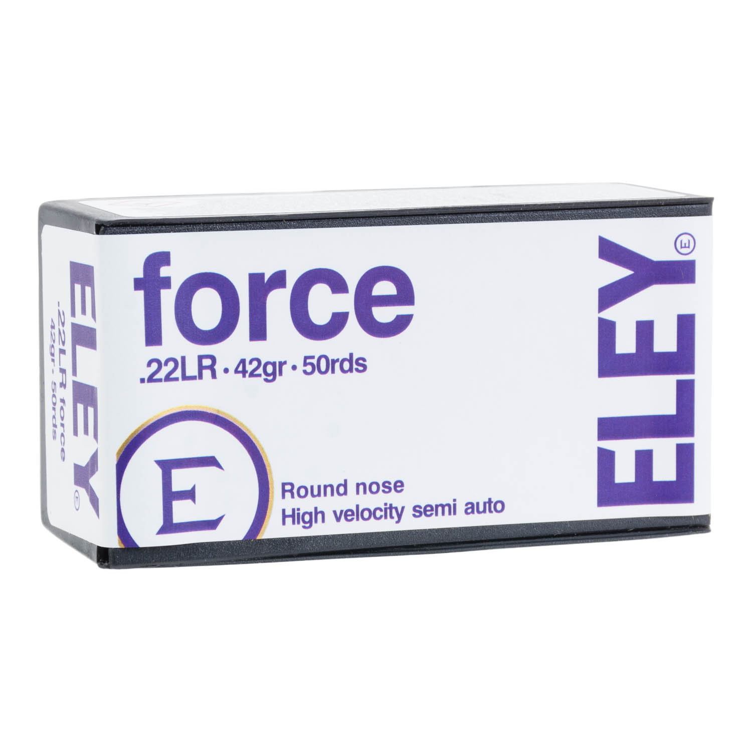 Eley Force .22LR 42gr. High Velocity Semi-Auto Ammunition, 50 Round Box
