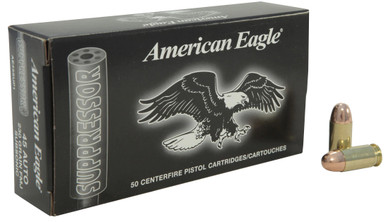 Federal American Eagle 45 Auto Suppressor Ammunition AE45SUP1 230 Grain Full Metal Jacket 50 Rounds