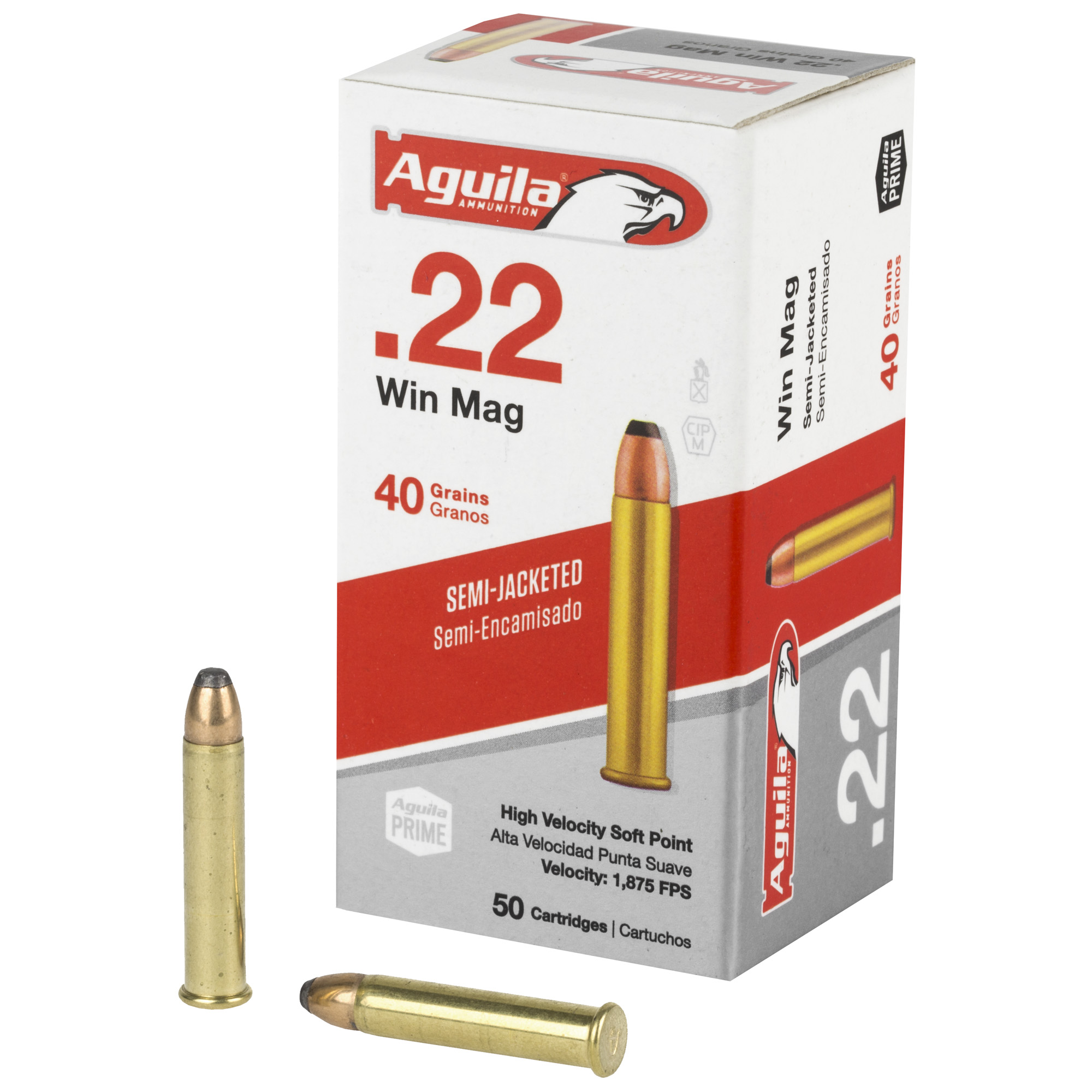 Aguila Silver Eagle 22 Win Mag 40 grain Soft Point Case of 1000 Rounds 1B222401