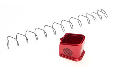Agency Arms Ronin Tactics +5 Magazine Extension - Fits Sig Sauer P320 Magazines, Anodized Red Finish