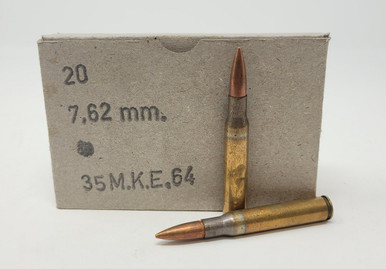 Turkish Military Surplus 7.62x63mm (30-06) Ammunition AM8006 151 Grain Full Metal Jacket 20 Rounds