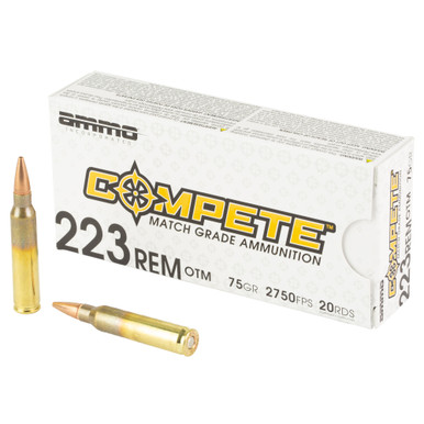 Ammo Inc Compete 223 Remington 75 Grain Open Tip Match Bullet - 20 Round Box