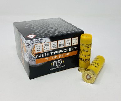 Nobel Sport Italia 20 Gauge Ammunition ANS2075 2-3/4" 7/8 oz 7-1/2 Shot Trap 25 Rounds