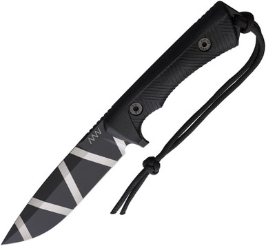 Acta Non Verba P250 Fixed Blade Knife 4.7" Sleipner Steel Black Camo Cerakote - ANVP250-001