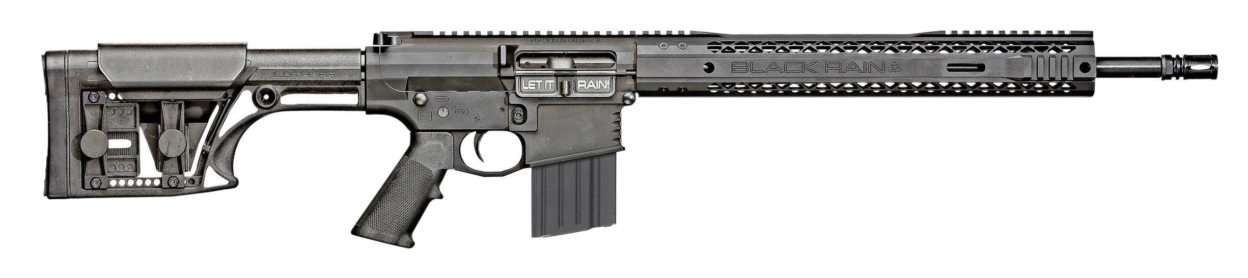 Black Rain Ordnance Fallout10 Rifle BROFALLOUT10SI, 308 Win, 18", Luth-AR MBA-1 Stock, 10 Rds