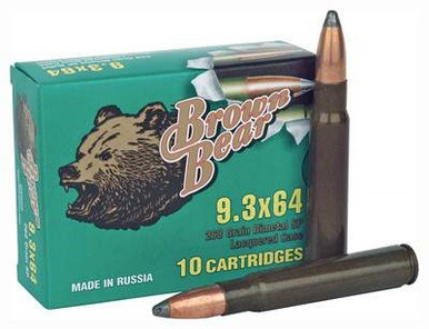 Brown Bear 9.3x64mm Brenneke Ammunition 268 Grain Jacketed Soft Point 10 rounds