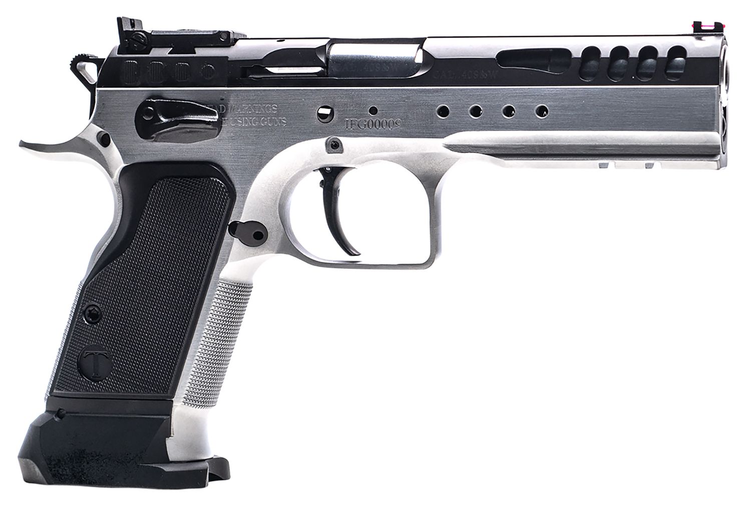 EAA Defiant Limited Master Pistol TFLIMMSTR10, 10mm Auto, 4.75in, Black Polymer, Hard Chrome Finish, 14 Rds