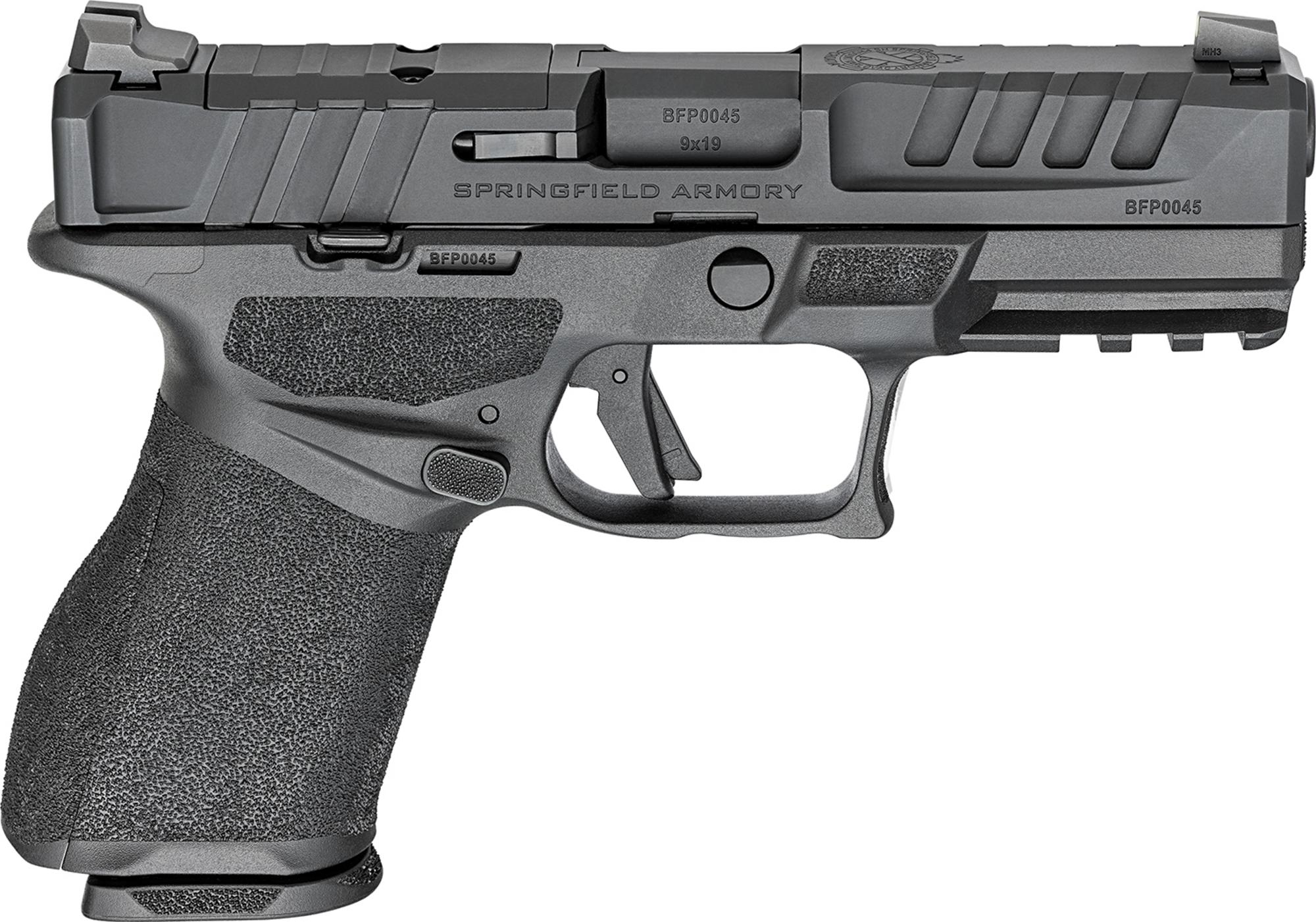 Springfield Echelon Compact Pistol EC9409BLCU, 9mm, 4", Optic Ready, Textured Grips, Black Finish, 10 Rds