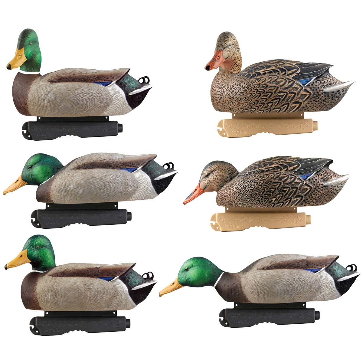 Avery GHG Pro-Grade Foam-Filled Mallard Floater Harvester Decoys 6pk #77118