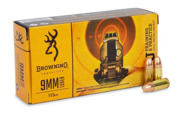 Browning 9mm Luger Ammunition B191800092 115 Grain Full Metal Jacket 50 Rounds