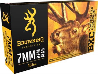 Browning 7mm Remington Ammunition BXC B192200071 155 Grain Terminal Tip 20 rounds