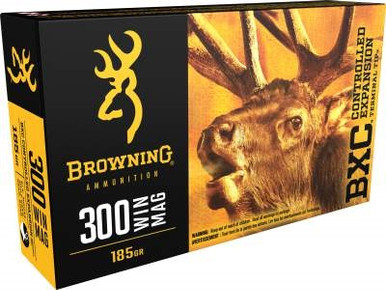 Browning 300 Win Mag Ammunition BXC B192203001 185 Grain BXC 20 rounds