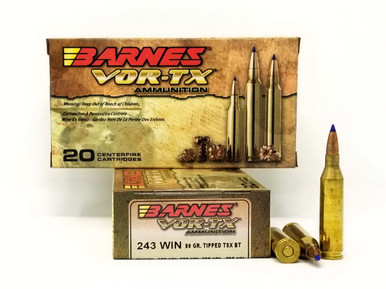 Barnes 243 Win Ammunition Vor-Tx 21522 80 Grain Ballistic Tip 20 Rounds