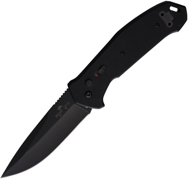 Bear OPS AC-561-B4-B Bold Action V AUTO Folding Knife - 4" D2 Black Drop Point Blade, Black G10 Handles