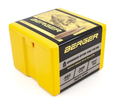 Berger 338 Cal (.338 Dia) Reloading Bulelts 250 grain Hybrid OTM Tactical 100 Pieces
