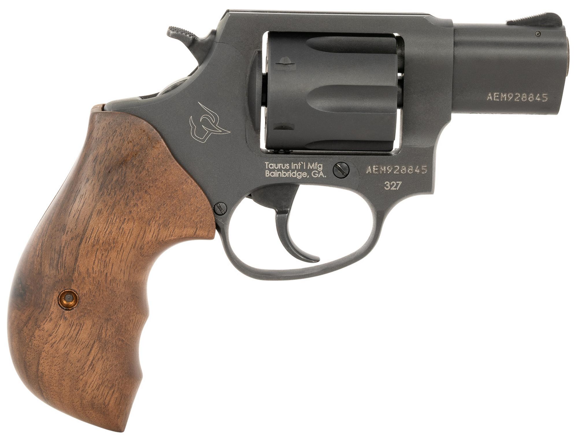 Taurus 327 Small Frame Revolver 232721TW, 327 Federal Mag, 2", Walnut Grips, Matte Black Finish, 6rd