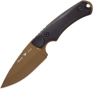Buck Alpha Hunter 662BKS1 Backcountry Edition - Bronze Cerakote 420HC Blade - Black Rubber Handles - 14522
