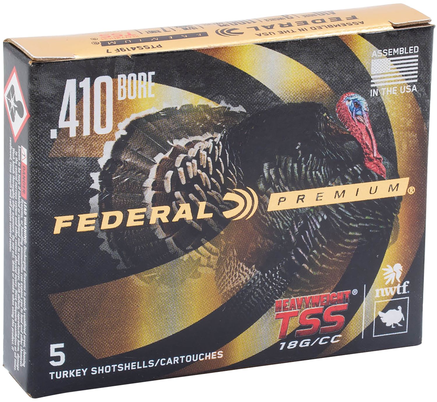 Federal Cartridge Premium Turkey Heavyweight TSS PTSS419F95, 410 Gauge, 3", 13/16 oz, 5 Rd/bx