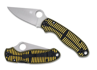 Spyderco Para 3 Salt Compression Lock Folding Knife - 2.92" CPM-MagnaCut Black Plain Blade, Yellow/Black G10 Handles - C223GBKYLMCP