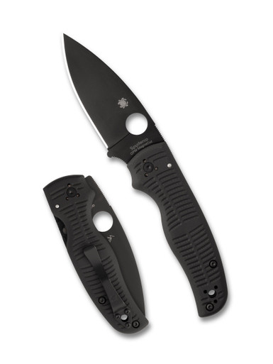 Spyderco Shaman Salt Folding Knife - 3.58" CPM-MagnaCut Black DLC Plain Blade, Black G10 Handles, Compression Lock - C229GMCBKP