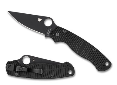 Spyderco Para Military 2 Salt Folding Knife 3.45" CPM-MagnaCut Black DLC Blade Black G10 - C81GMCBKP2