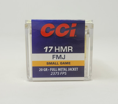 CCI 17 HMR Ammunition 0055 Small Game 20 Grain Full Metal Jacket Brick of 500 Rounds