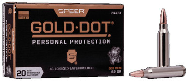 CCI 223 Rem Ammunition 24461 Speer Gold Dot 62 Grain Jacketed Soft Point 20 Rounds