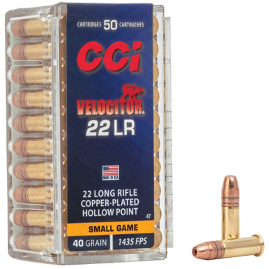CCI Velocitor 22LR 40 Grain Gilded Lead Hollow Point - 50 Round Box