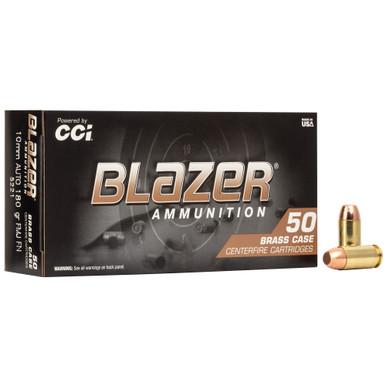 Blazer Brass 10MM 180Gr Full Metal Jacket - 50 Round Box