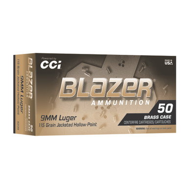 Blazer Brass 9mm 115 Grain Jacketed Hollow Point - 50 Rounds per Box
