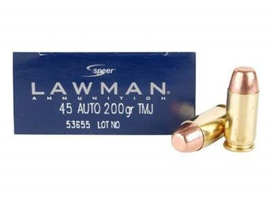 CCI 45 Auto Speer Lawman Ammunition CCI53655 200 Grain Full Metal Jacket 50 rounds