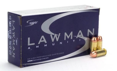 Speer Lawman 40 S&W Ammunition 53982 165 Grain Total Metal Jacket 50 Rounds